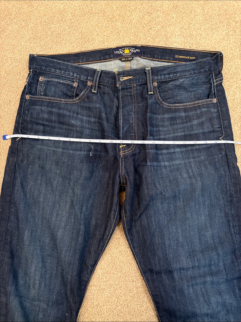 Lucky Brand Men's Dark Indigo Straight Jeans - Picture 6 of 6